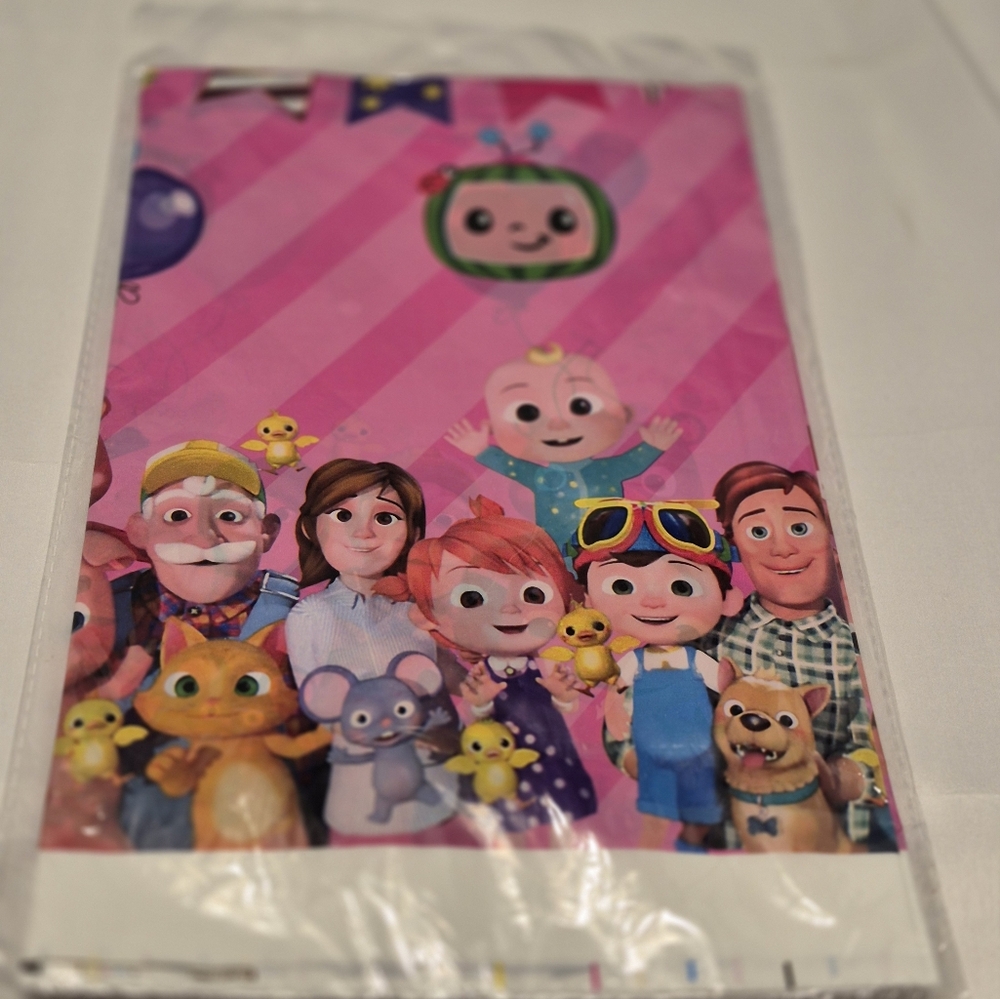Cocomelon Kids Plastic Tablecloth 2 piecea